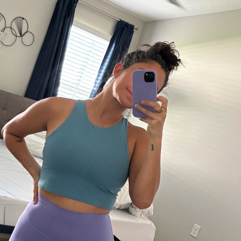 Blue Athleta Crop Top